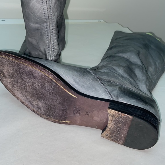 Zadig and Voltaire leather moto boots size 38, gorgeous blue leather - Picture 7 of 11